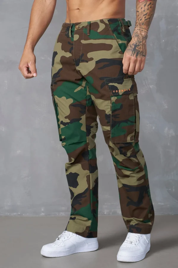 Youngla Pants & Jeans<602-Camo Tactical Cargos