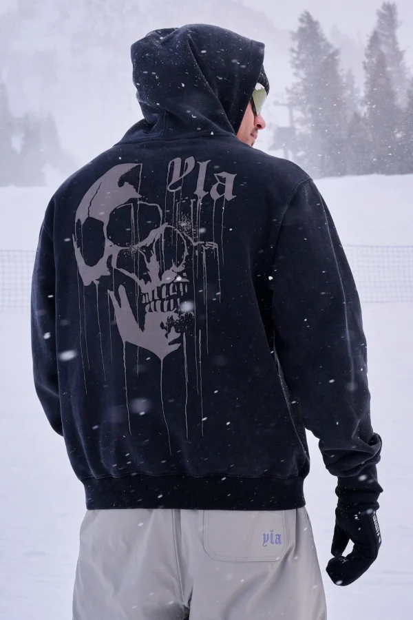 Youngla Outerwear<551-Drippy Skull Hoodie