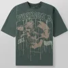 Youngla Shirts<4116-Floral Skull Tees