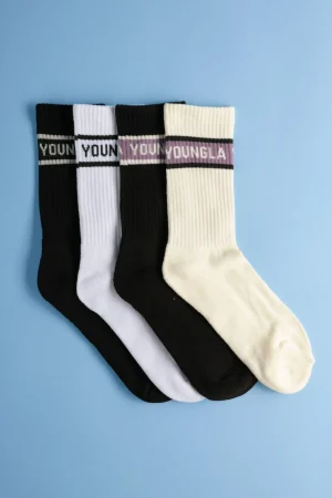 Youngla Accessories<712 High Top Socks 4-Pack