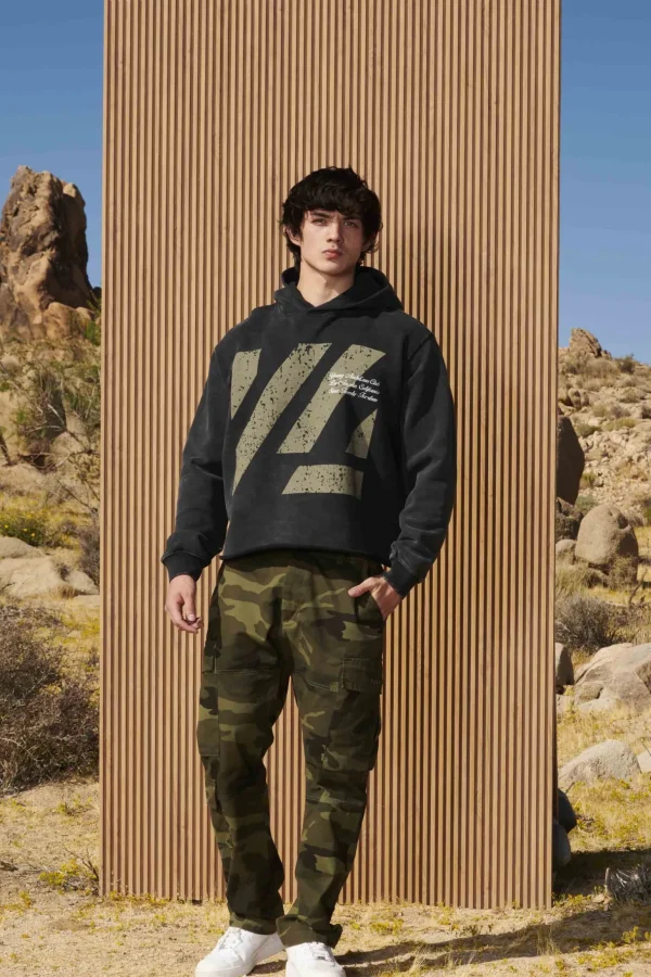 Youngla Outerwear<568-Icon Washed Hoodies