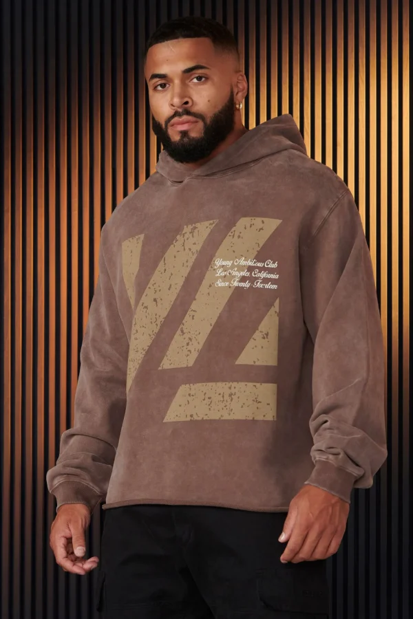 Youngla Outerwear<568-Icon Washed Hoodies