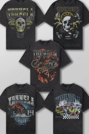 Youngla Shirts<4058-Inferno Tees