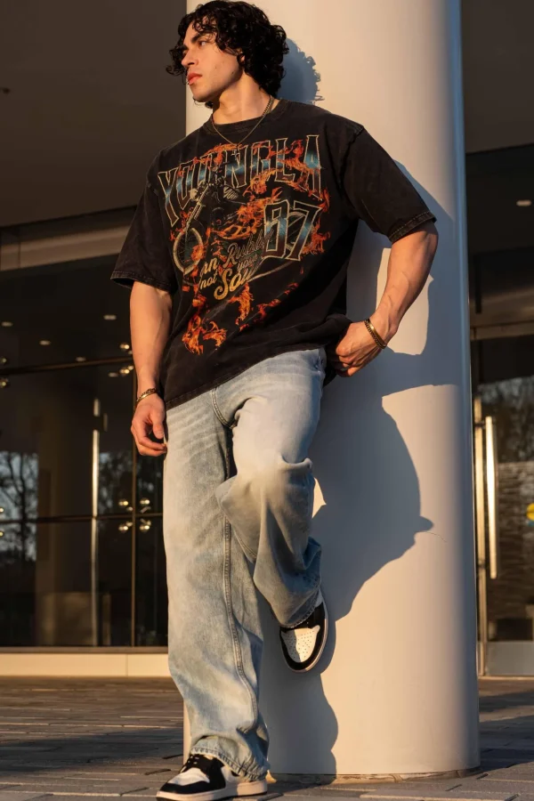 Youngla Shirts<4058-Inferno Tees