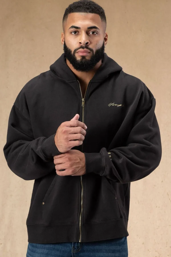 Youngla Outerwear<546 Rivet Zipup Hoodies