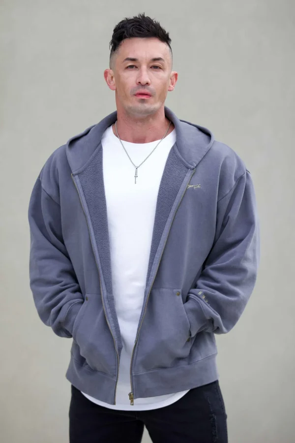 Youngla Outerwear<546 Rivet Zipup Hoodies