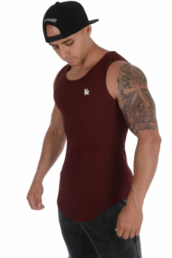 Youngla Tanks<314 Scoop Bottom Ribbed Tank