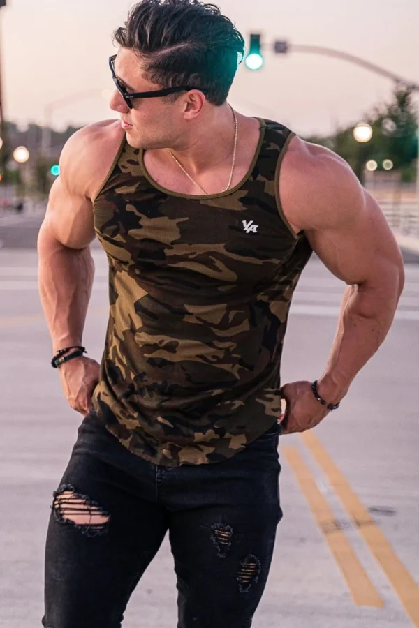 Youngla Tanks<314 Scoop Bottom Ribbed Tank