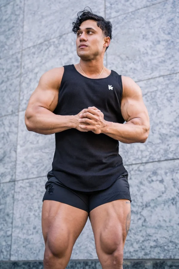 Youngla Tanks<314 Scoop Bottom Ribbed Tank