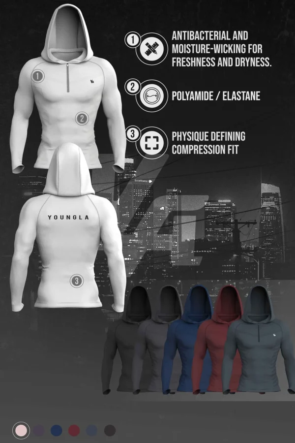 Youngla Shirts<832-Supervillain Compression Hoodies