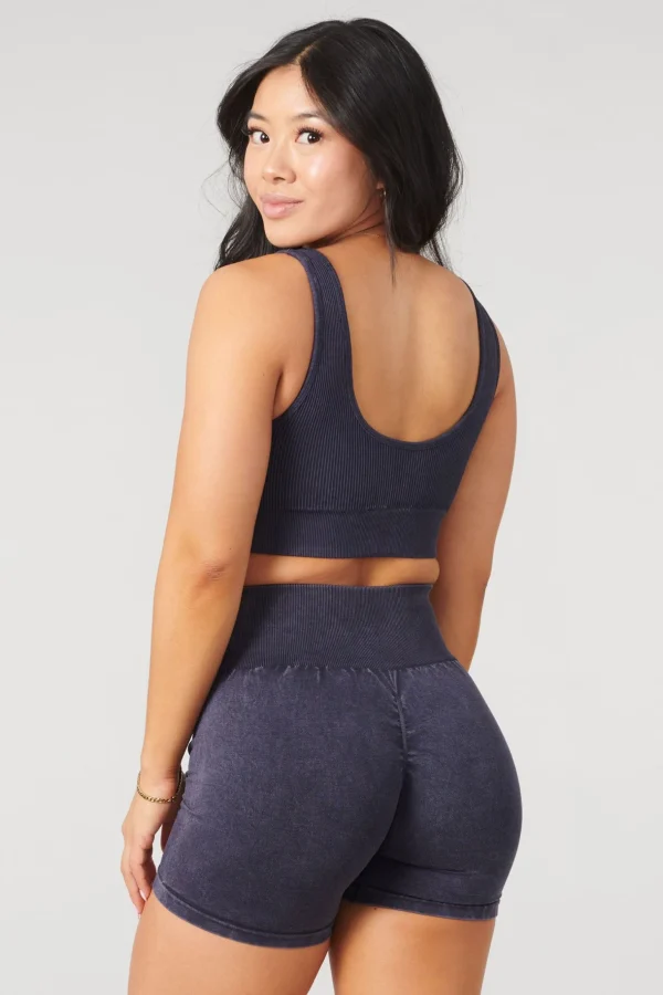 Youngla Bras<W315 Carbon Ribbed Sports Bra