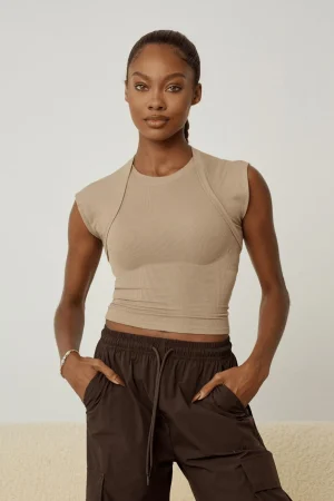 Youngla Tops<W414 Luxe Ribbed Tee