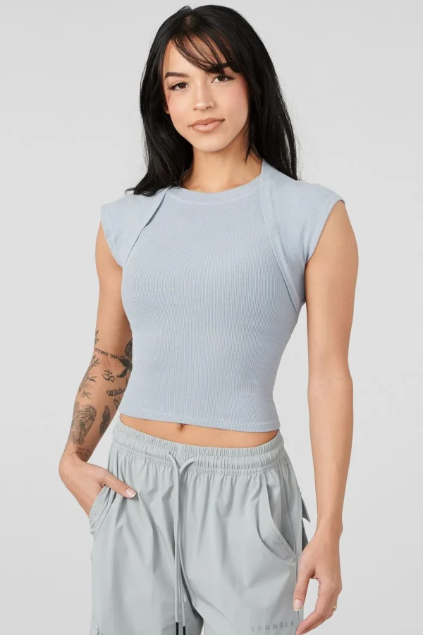 Youngla Tops<W414 Luxe Ribbed Tee