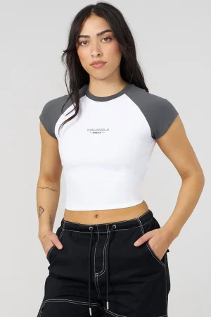 w_raglan_baby_tee_0.webp Youngla Tops<W441 Raglan Baby Tee