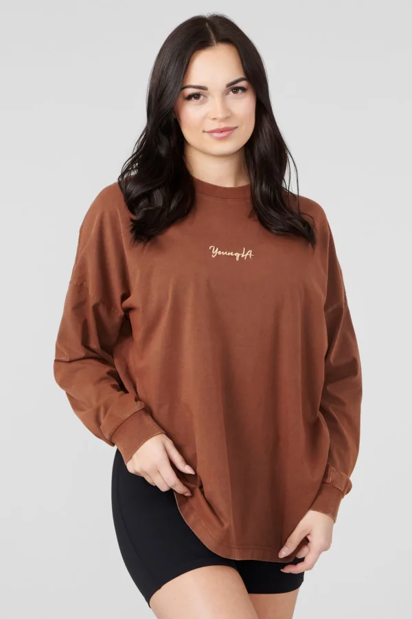 Youngla Tops<W416 Retro Long Sleeve Fall 23