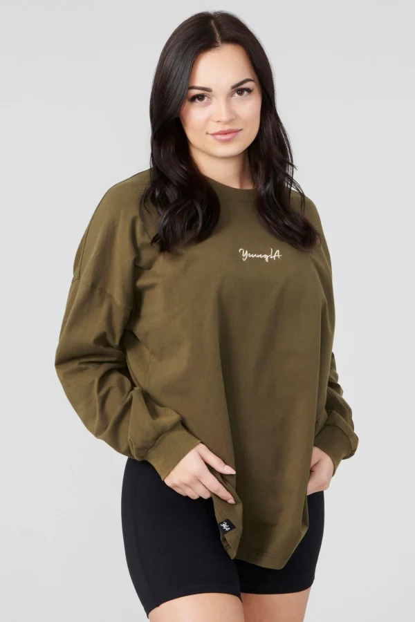 Youngla Tops<W416 Retro Long Sleeve Fall 23