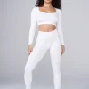 Youngla Tops<W449 Ribbed Seamless Longsleeve Crop
