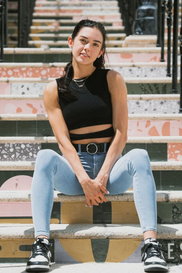 Youngla Tops<W302 Sash Tank Top