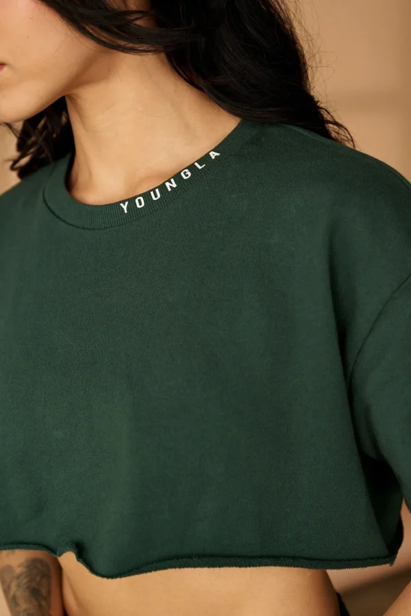 Youngla Tops<W407 Super Cropped Tee
