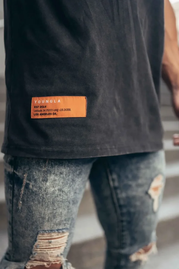 Youngla Shirts<449 Washed Drip Tees