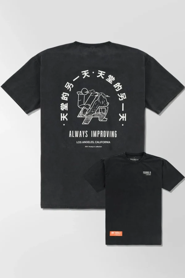 Youngla Shirts<449 Washed Drip Tees