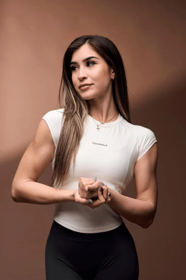 wcompression_cap_sleeve_t_10.webp Youngla Tops<W439-Compression Cap Sleeve Tee