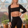Youngla Bras<W336-Curve Long Sleeve Sports Bra