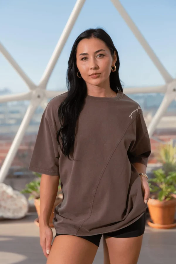 Youngla Tops<W431-Curve Oversize Tee