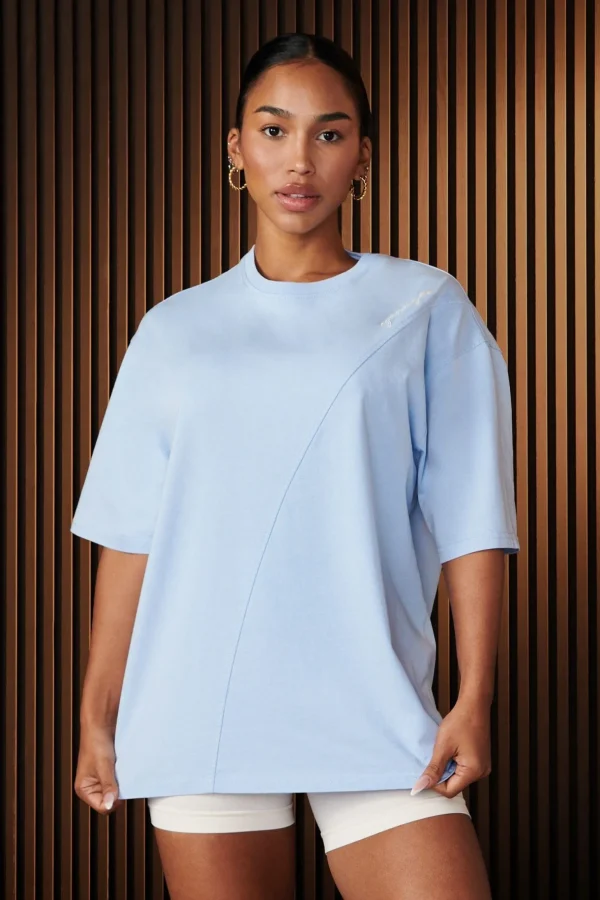 Youngla Tops<W431-Curve Oversize Tee