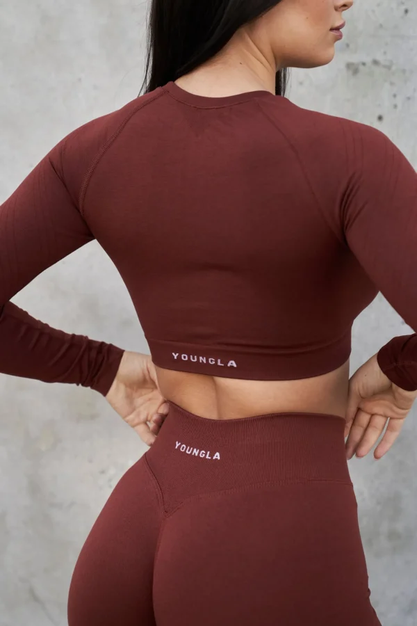 Youngla Tops<W430-Curve Seamless Long Sleeve