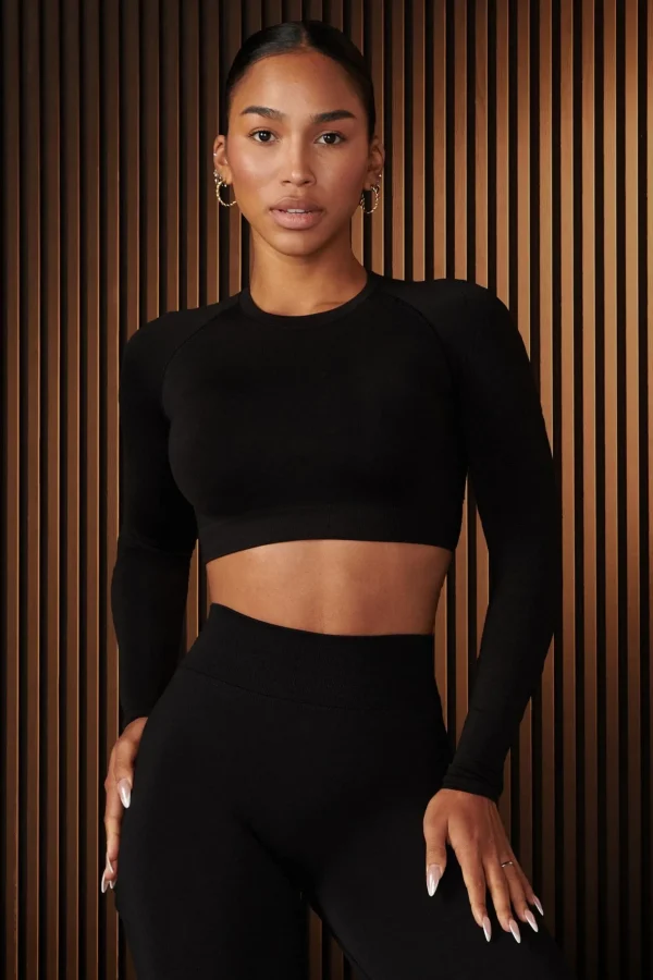 Youngla Tops<W430-Curve Seamless Long Sleeve