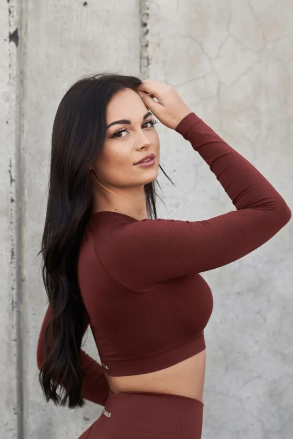 Youngla Tops<W430-Curve Seamless Long Sleeve