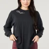 Youngla Tops<W432-Emblem Long Sleeve Tee