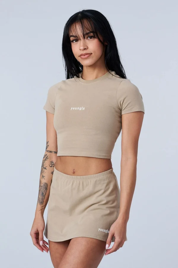 Youngla Tops<W442-Love Sets-Baby Tee