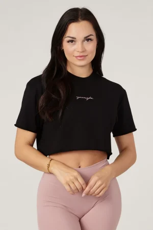 Youngla Tops<W426-Not So Basic Cropped Tee