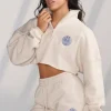 Youngla Outerwear<W525-Teddy Crop Quarter Zip