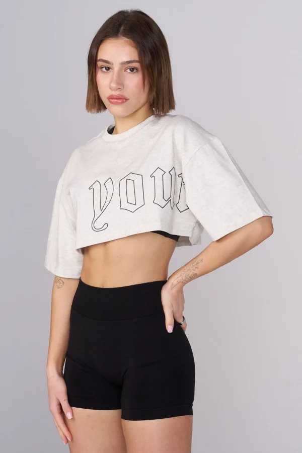 Youngla Tops<W436-Urban Crop Tee
