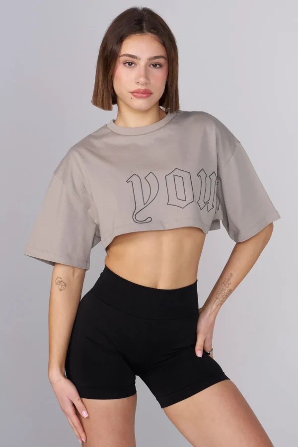 Youngla Tops<W436-Urban Crop Tee