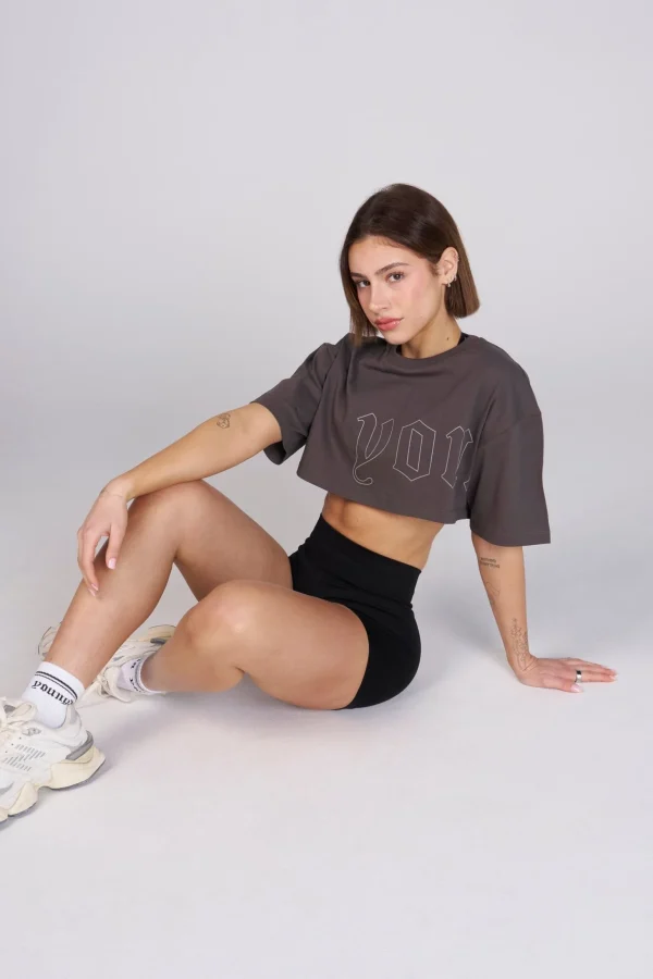 Youngla Tops<W436-Urban Crop Tee